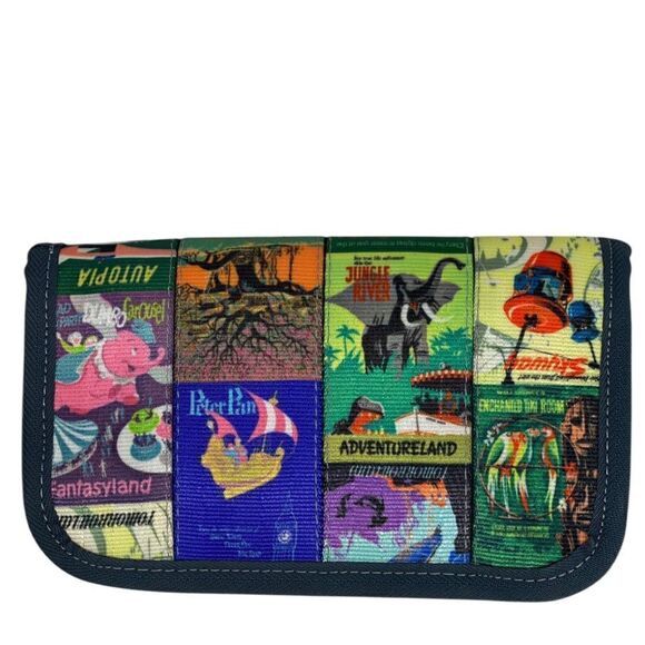 Harveys Disneyland NWT Rare 60th Jubilee Anniversary Posters Wristlet Wallet - Picture 2 of 10